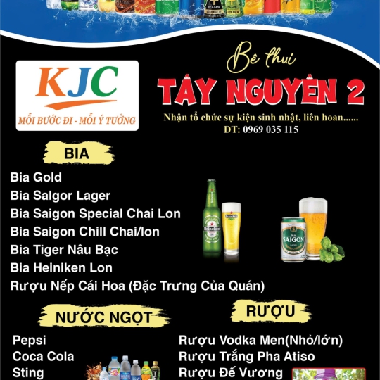 Menu đồ uống Bê Thui Tây Nguyên 2